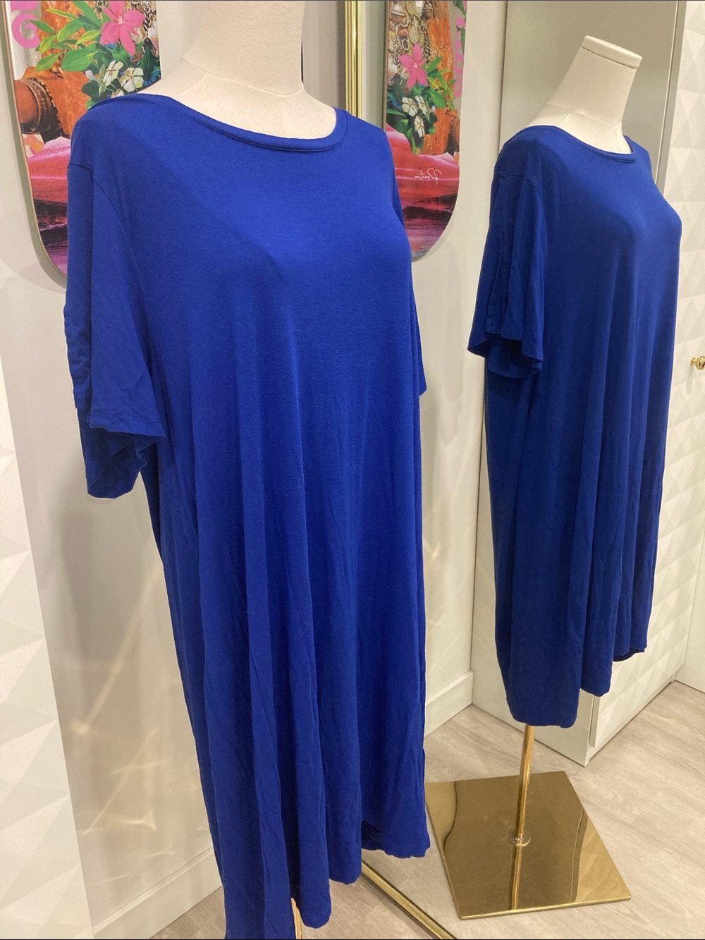 Cynthia Rowley Midi Shift Dress in Royal Blue